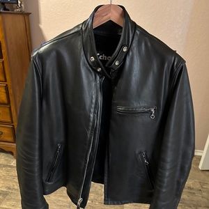 Schott 141 Cafe Racer Leather Motorcycle Jacket Size 40 US men pre-owned